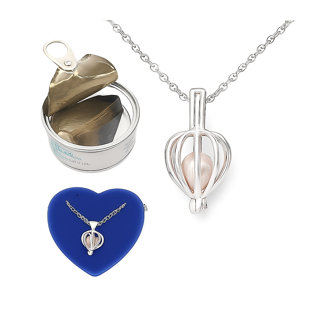 Tiny Shiny Pearl Wish Necklace Gift Set