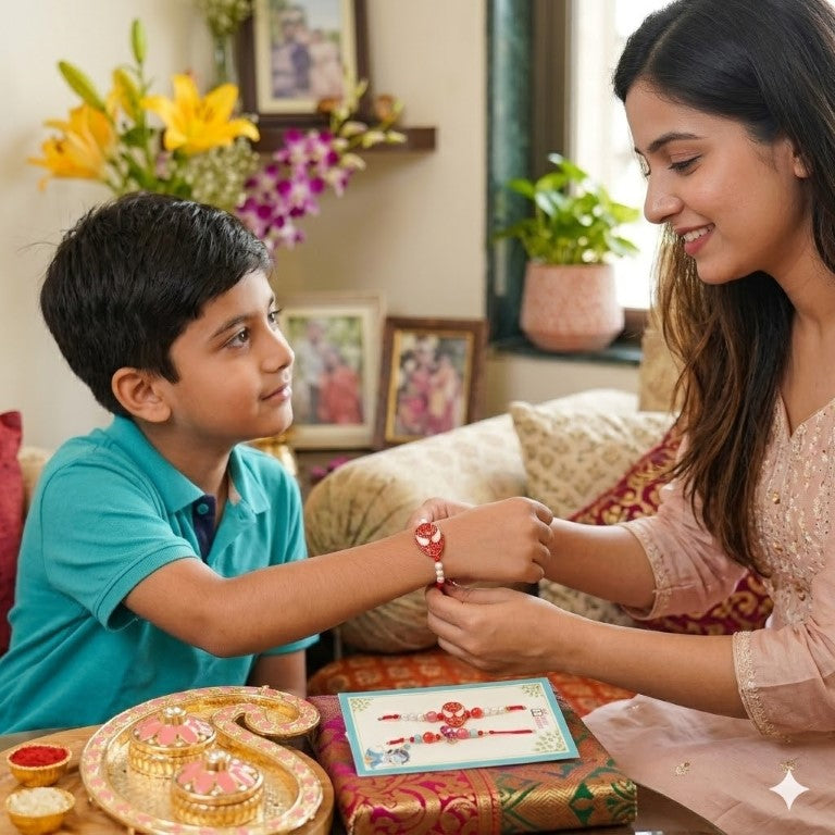Kids Spider Hero Rakhi Set of 2 | Cartoon Designer Rakhi for Brother