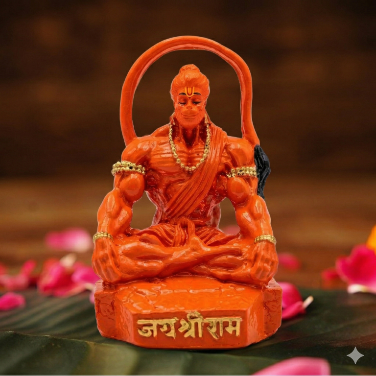 Meditating Hanuman Ji "Baahubali" Figurine | Jai Shree Ram Car & Home Decor