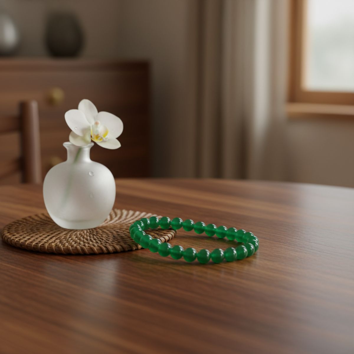 Green Jade Bracelet – Natural Jade Stone for Good Luck, Wealth & Positive Energy for Men & Women - image 3