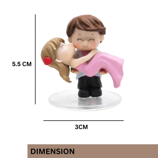 Cute Romantic Couple Miniature | Bride Groom Resin Showpiece for Home Decor | Valentine - image 2