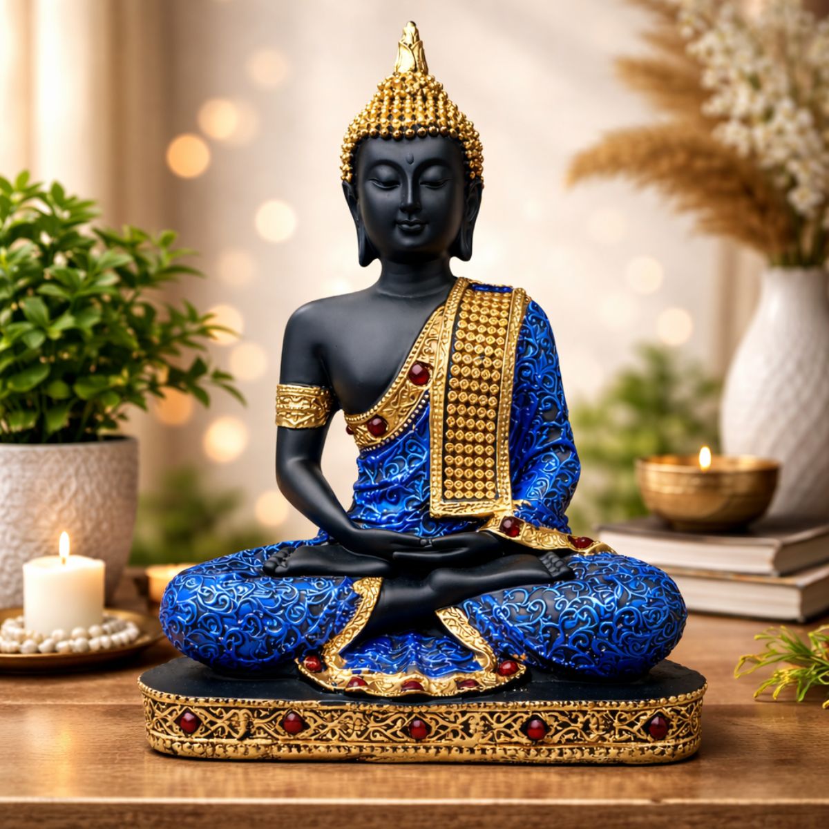 Buddha Statue for Home Decor | Buddha Showpiece | Buddha Idol for Home | Monk Buddha Figurines Buddha Statue for Home Vastu | Sitting Buddha Murti Decorative Showpiece - image 3