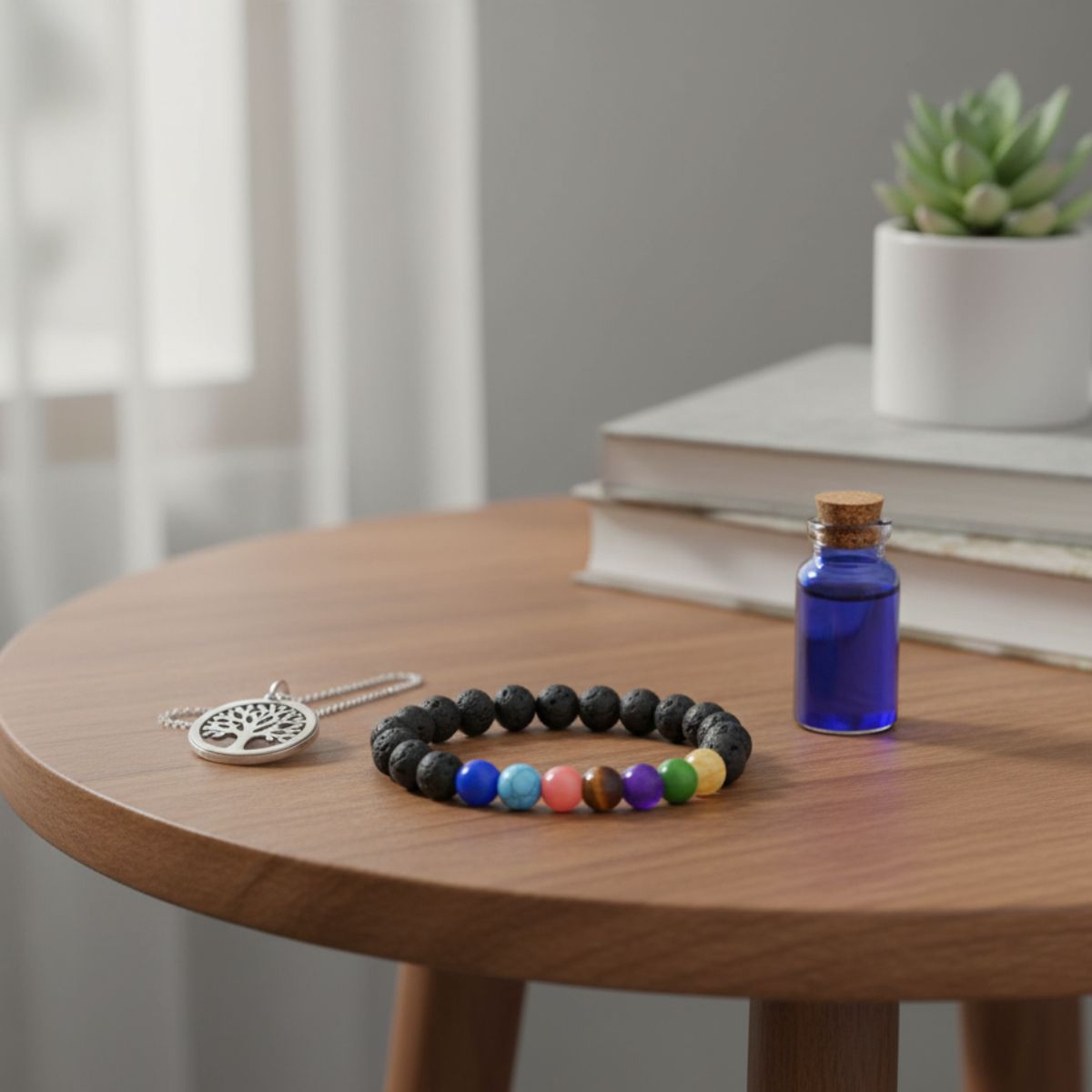 Tiny Shiny 7 Chakra Bracelet Original Certified with LavaStone for Chakra Healing, Money, Health, Protection, Peace, Positivity and Manifestation