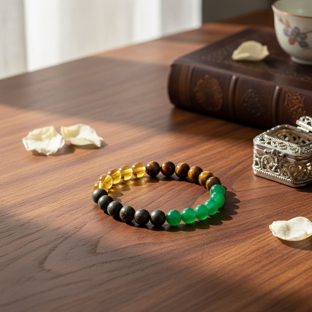 Spiritual Energy Crystal Bracelet, Multi-Color Natural Stone Beads, Money and Prosperity Attraction Jewelry for Men and Women