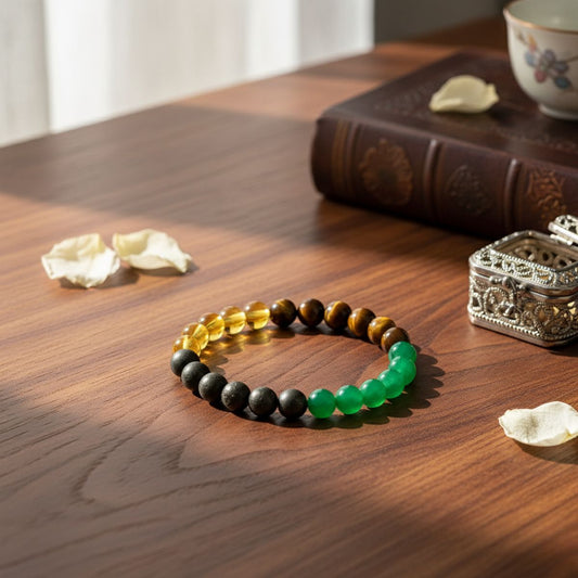Spiritual Energy Crystal Bracelet, Multi-Color Natural Stone Beads, Money and Prosperity Attraction Jewelry for Men and Women