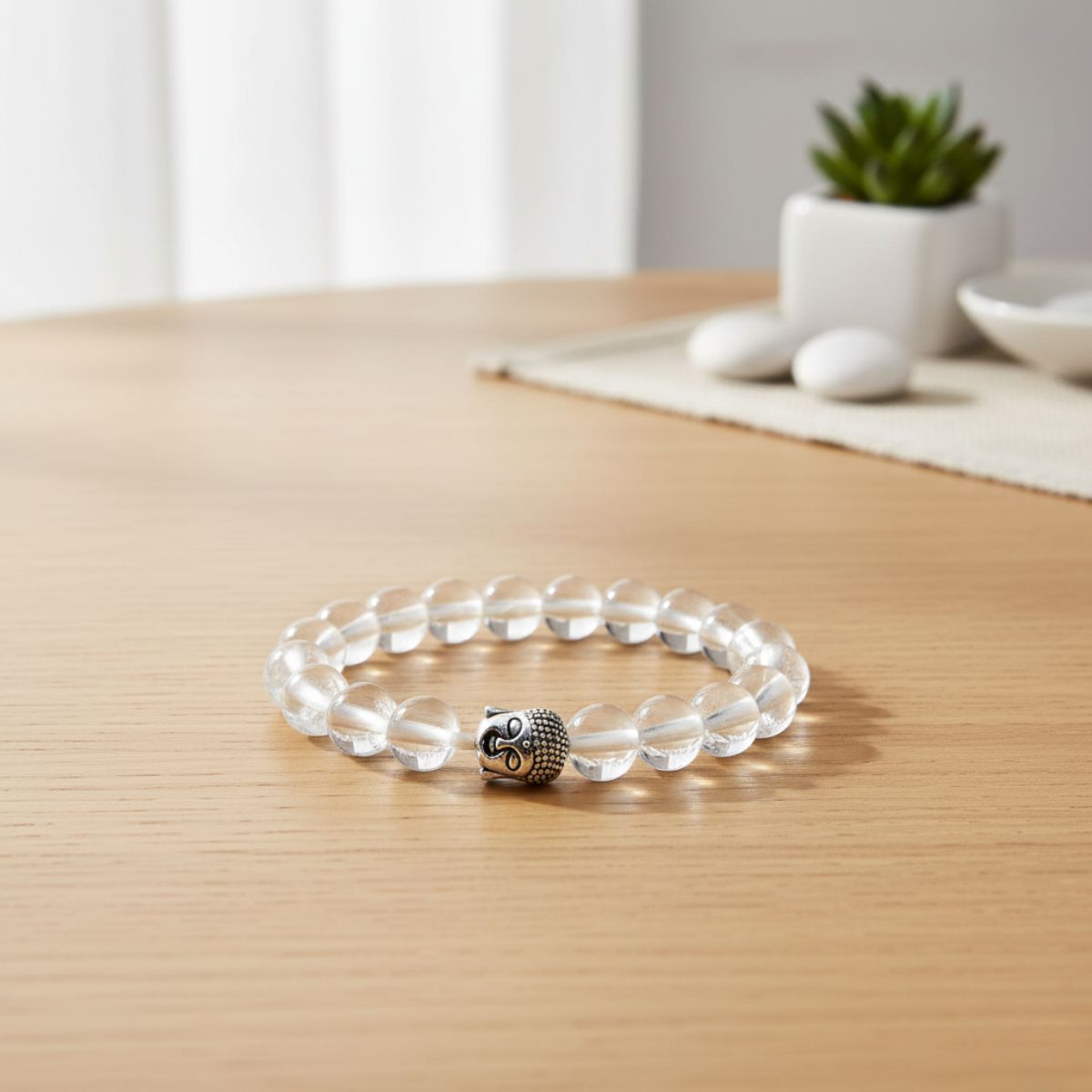 Sphatik Plain Hydro Bracelet – Natural Clear Quartz Crystal Energy Bracelet for Men & Women - image 3