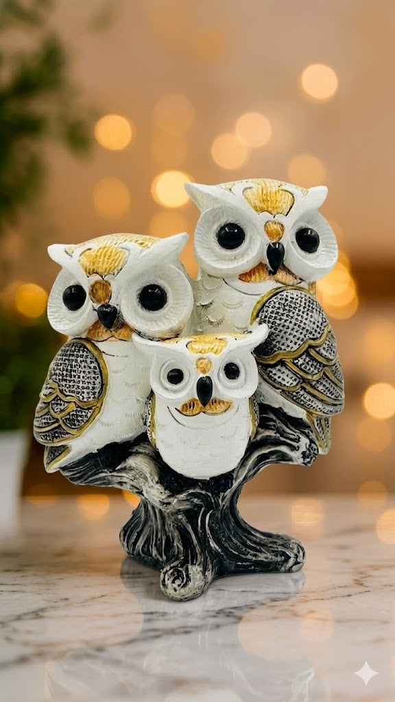 Owl Resin Showpiece for Home Decor