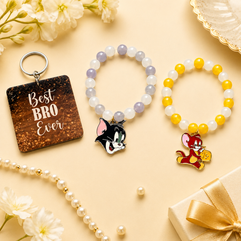 Tom & Jerry Bracelet Bro Kids Rakhi Set of 2 Designer Rakhi for Brother
