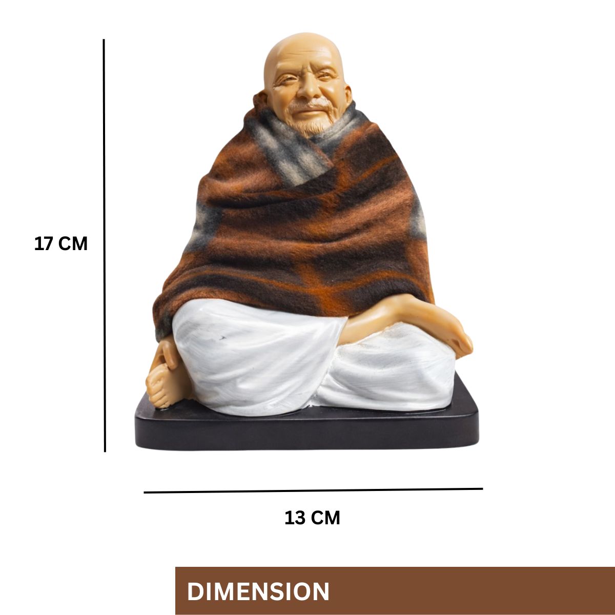 Neem Karoli Baba Sitting Statue 17 cm