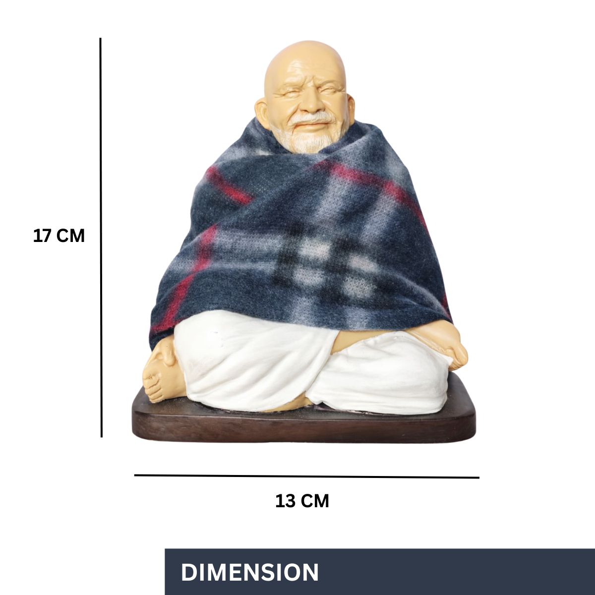 Neem Karoli Baba Sitting Statue 17 cm