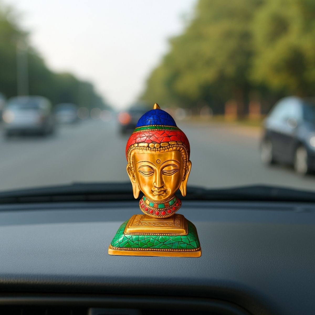 Metal Handicraft Buddha Head Statue