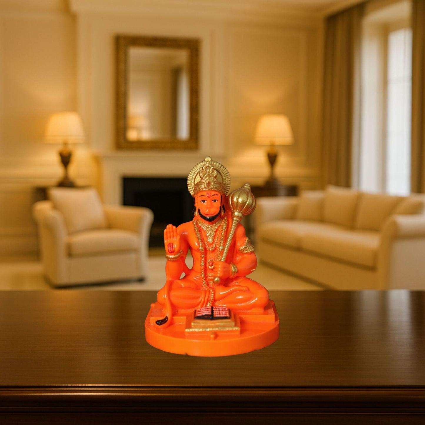 Tiny Shiny Hanuman Ji Murti Idol Blessing with Gada