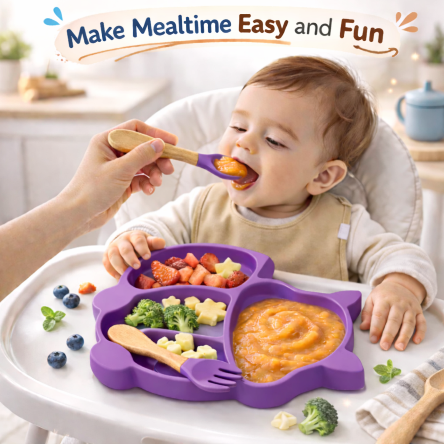 Silicone Baby Feeding Set Pack of 3