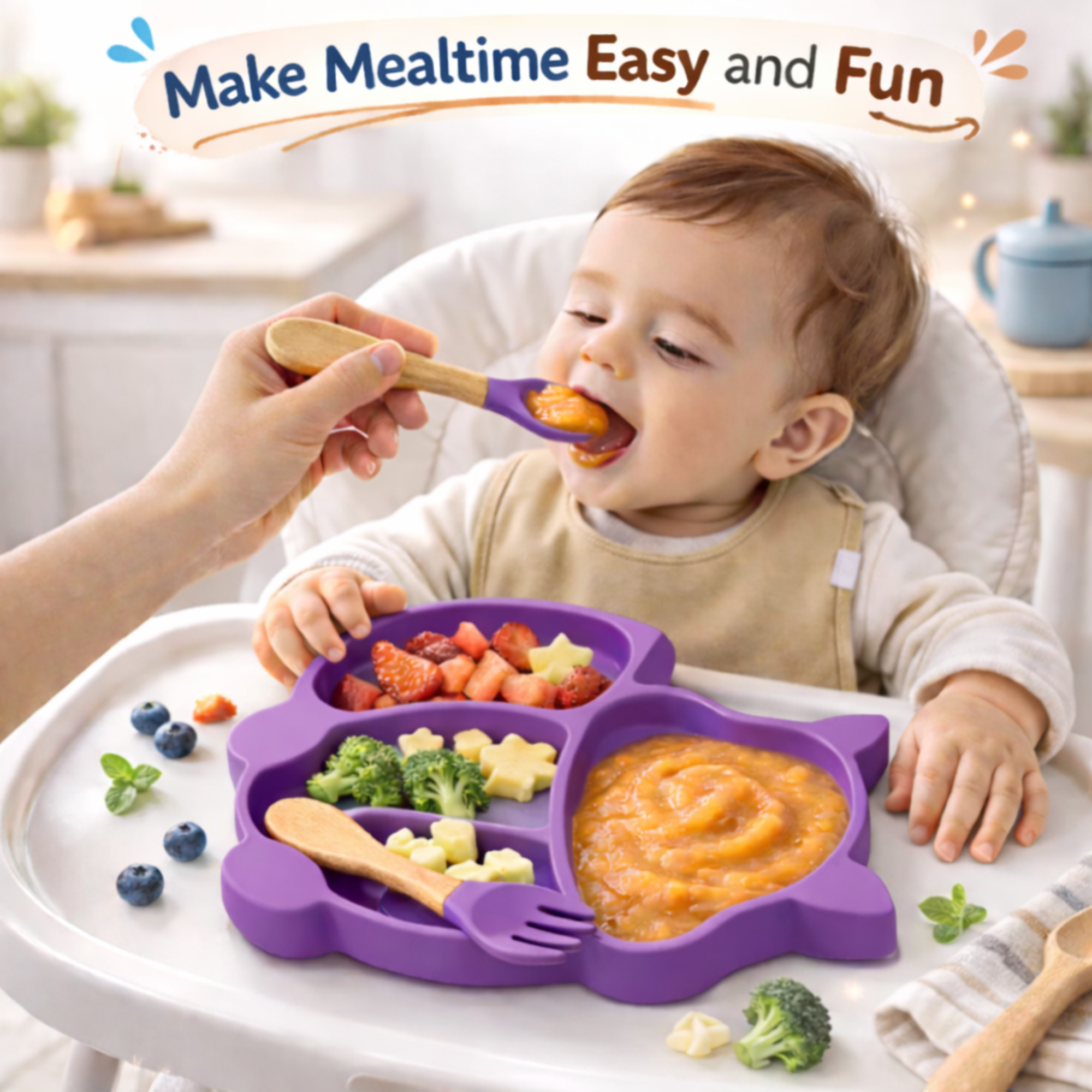Silicone Baby Feeding Set Pack of 3