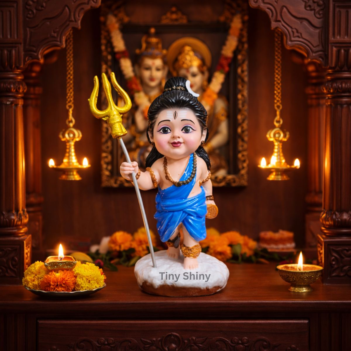 Tiny Shiny Baal Shiv JI Cute Littel Baal Shiv Idol Status Good Luck