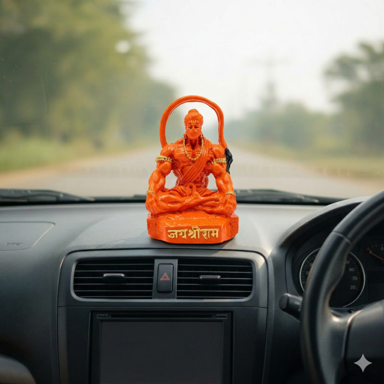 Meditating Hanuman Ji "Baahubali" Figurine | Jai Shree Ram Car & Home Decor