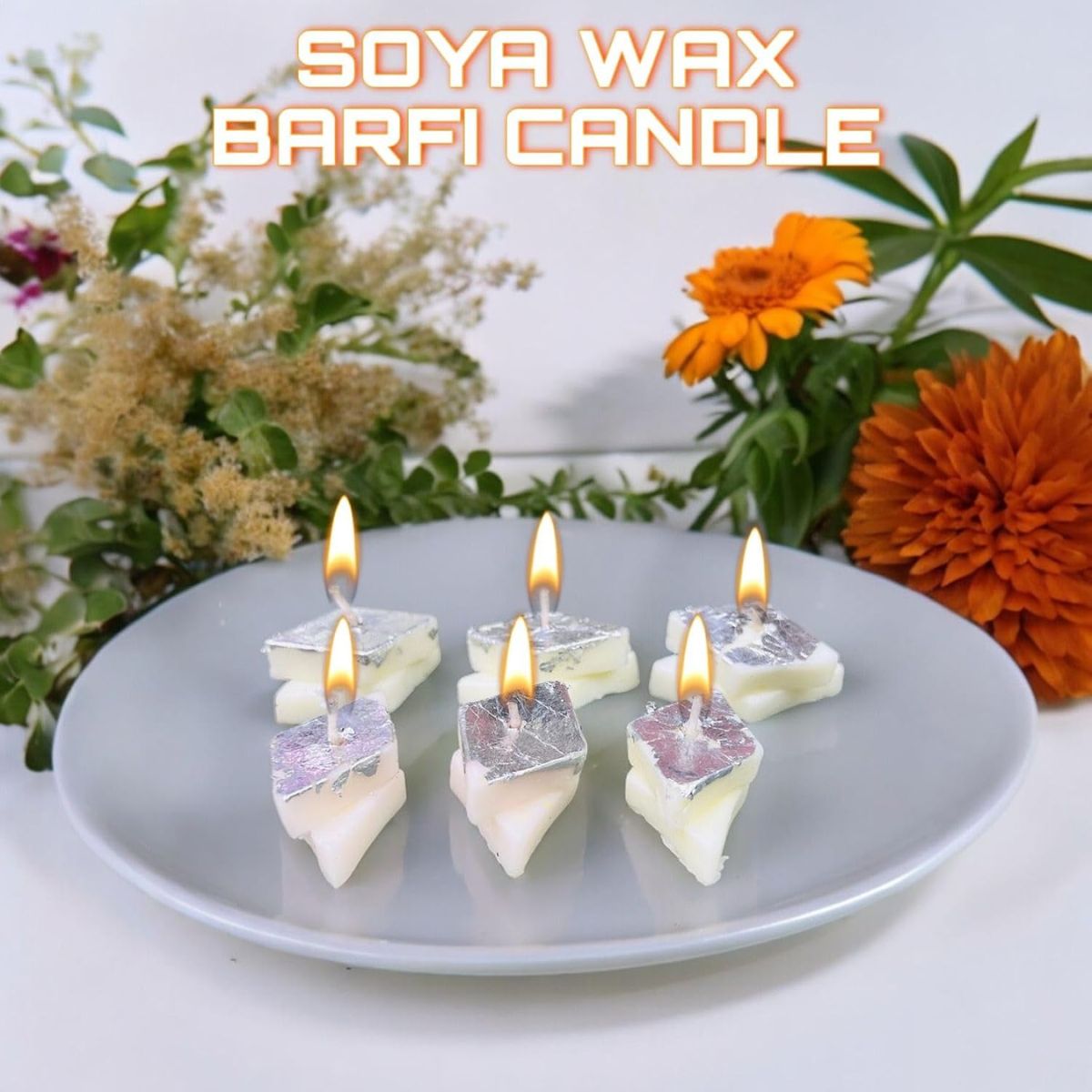 6PC Barfi Candle Set