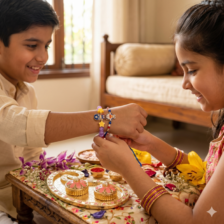 Tiny Shiny Captain America & Doraemon Kids Rakhi Set of 2 Designer Rakhi for Brother