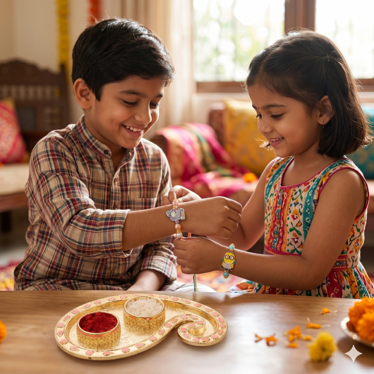 Unicorn & Minion Kids Rakhi Set of 2 Designer Rakhi for Brother
