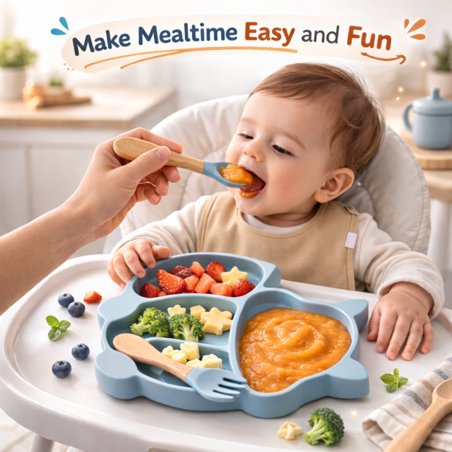 Silicone Baby Feeding Set Pack of 3