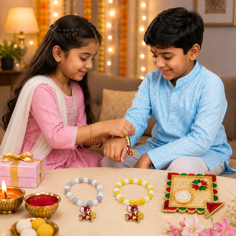 Tom & Jerry Bracelet Bro Kids Rakhi Set of 2 Designer Rakhi for Brother