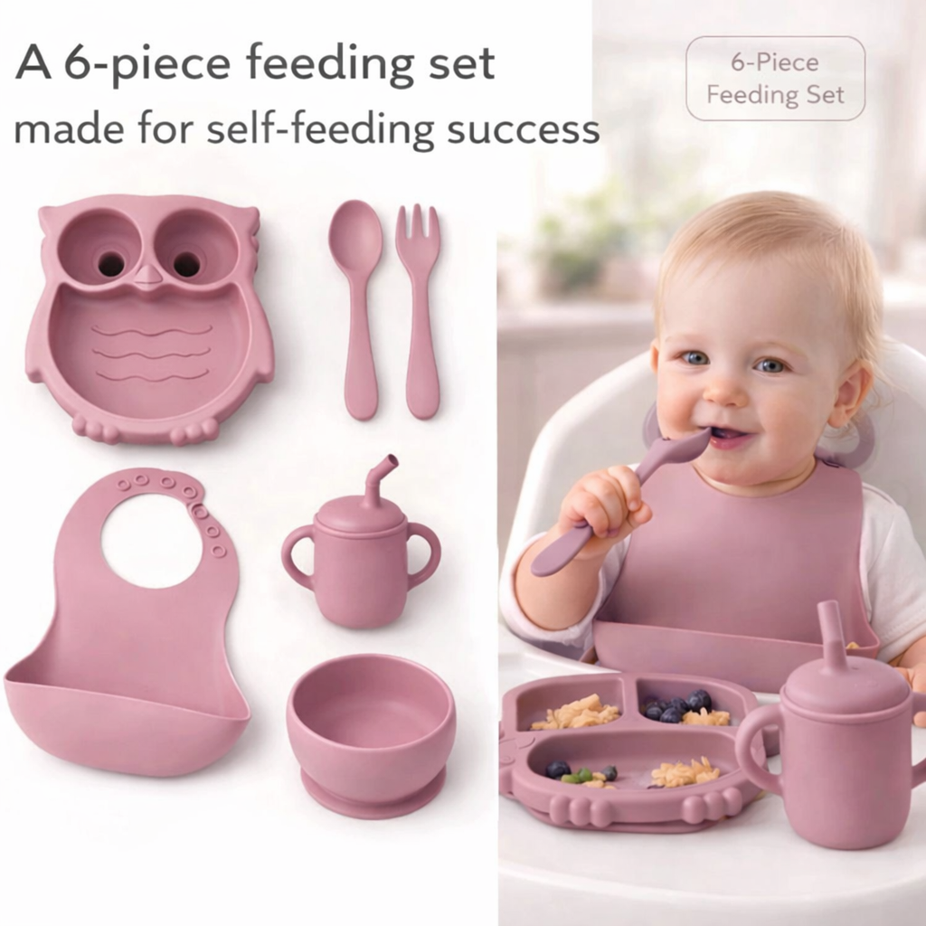 Silicone Baby Feeding Set 6 Pcs