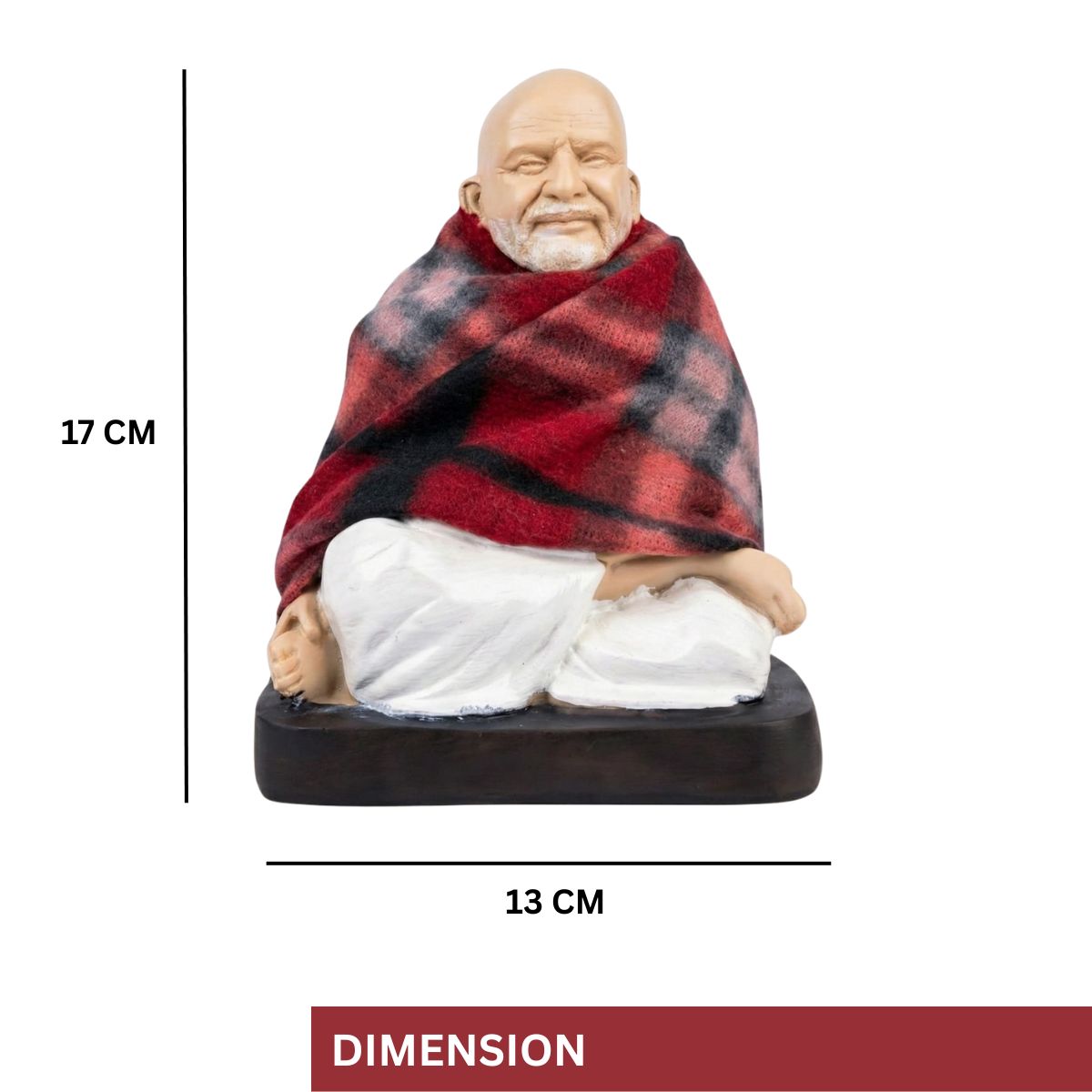 Neem Karoli Baba Sitting Statue 17 cm