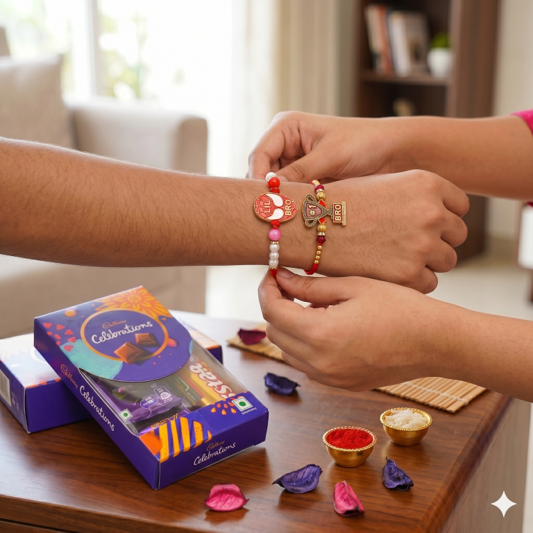 Lil Bro & No.1 Bro Kids Rakhi Set of 2 Designer Rakhi for Brother