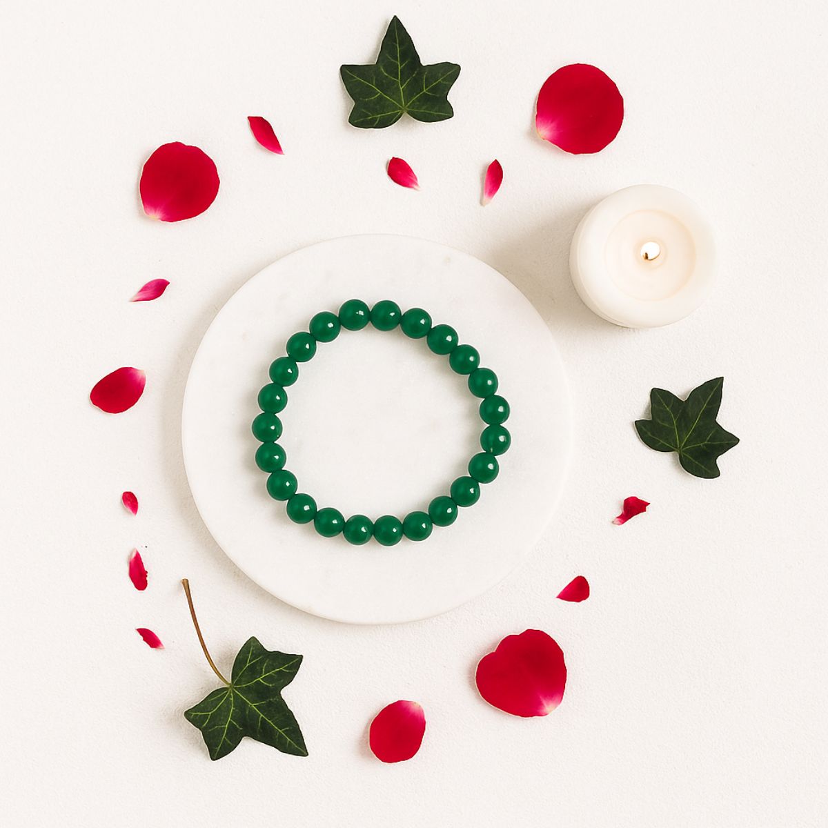 Green Jade Bracelet – Natural Jade Stone for Good Luck, Wealth & Positive Energy for Men & Women