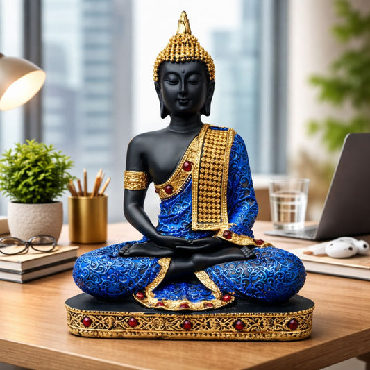 Buddha Statue for Home Decor | Buddha Showpiece | Buddha Idol for Home | Monk Buddha Figurines Buddha Statue for Home Vastu | Sitting Buddha Murti Decorative Showpiece