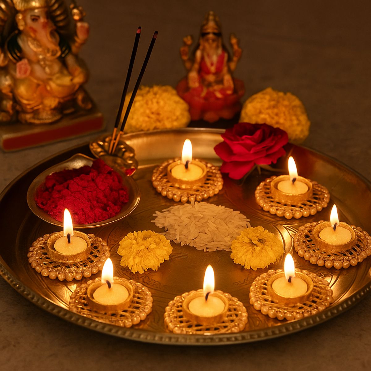 6 Piece T-Light Holder Set | Fabric, Metal & Bits | TinyShinyGifts