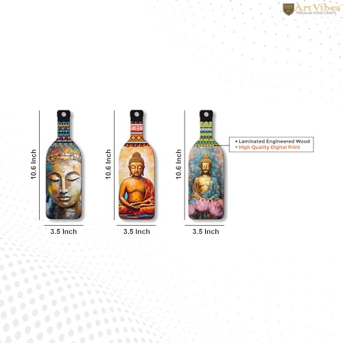 Meditating Gautam Buddha Portrait Art Wooden Wall Hanging for Home Decor | Wall Design | Wall Poster | Stylish Sinary | Paintings | Craft For Everyone | Couple Gift |