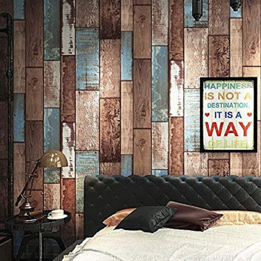 Tiny Shiny Wood Brick Wallpaper for Walls