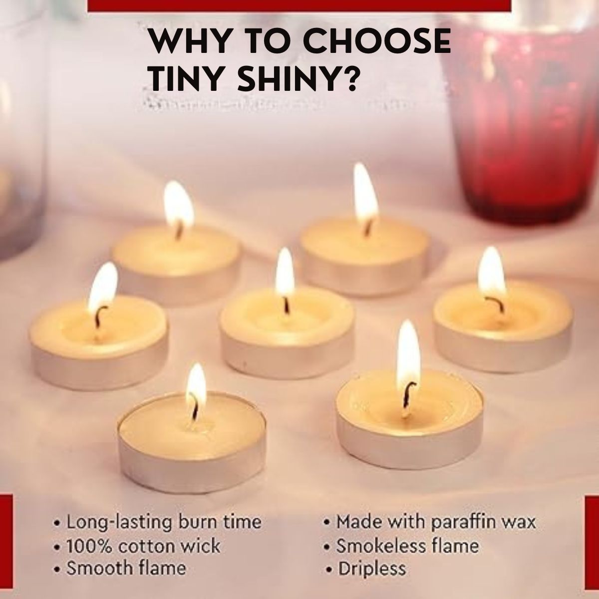 50 Pcs Tealight Candles