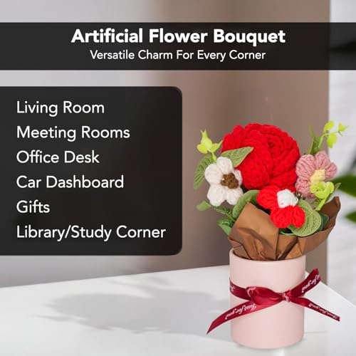 Crochet Red Rose Bouquet (Small)
