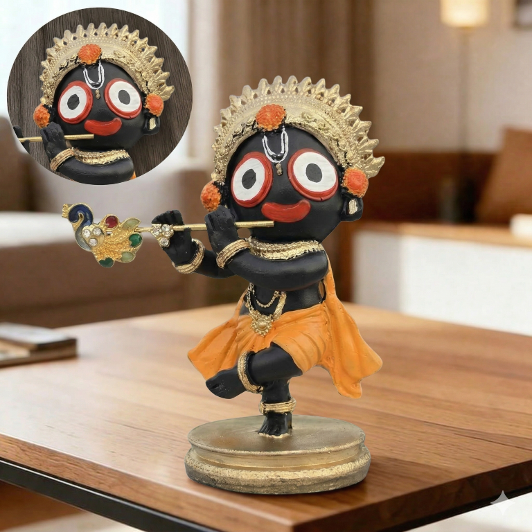 Divine Little Jagannath-Krishna Figurine | Cute Spiritual Idol for Home & Car