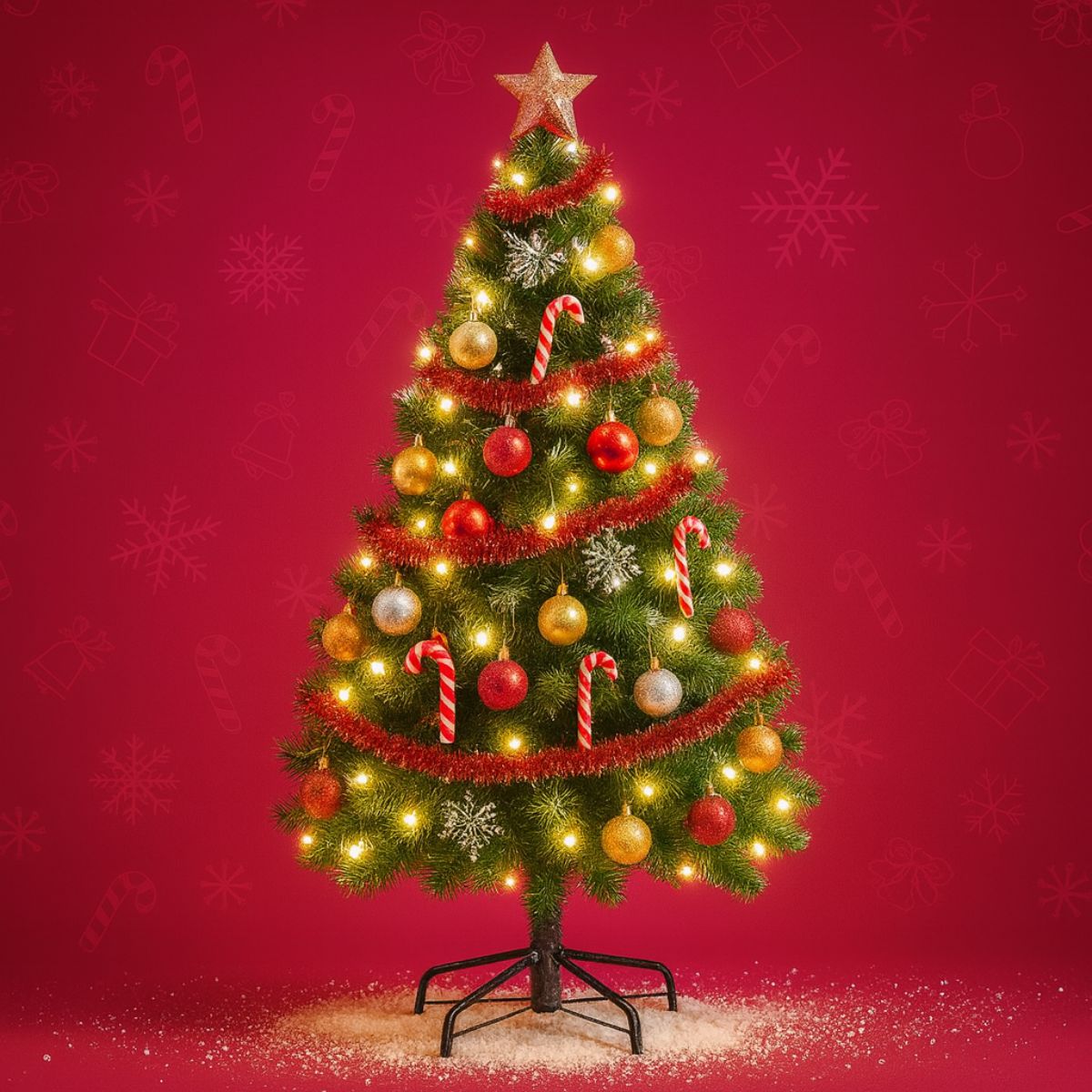 5 Feet Snow Pine Christmas Tree | TinyShinyGift