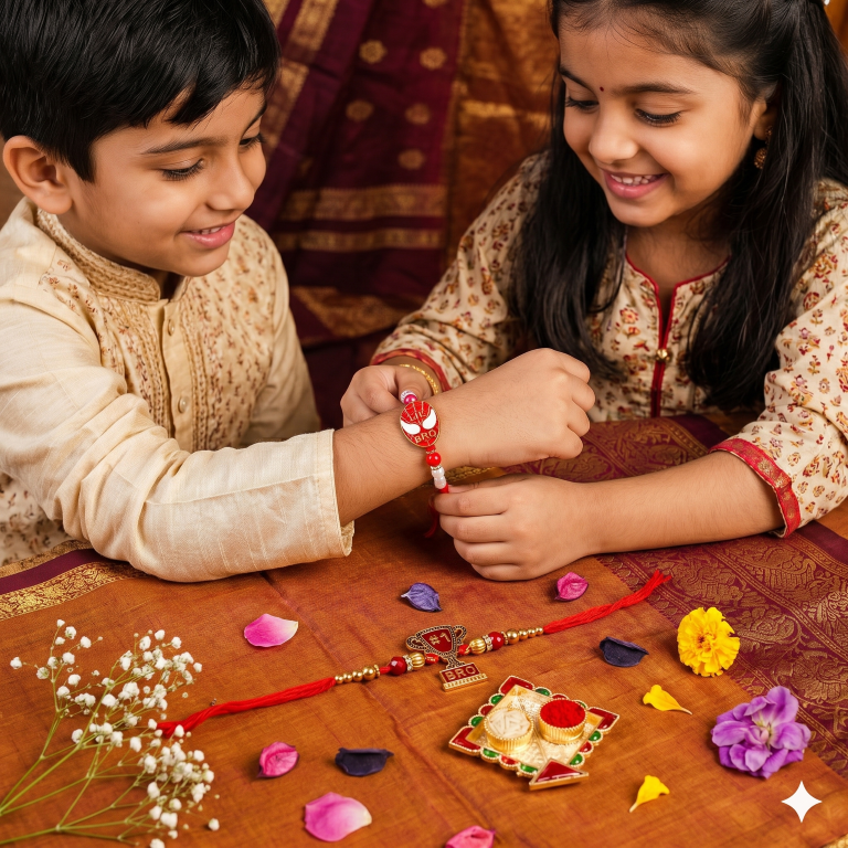 Lil Bro & No.1 Bro Kids Rakhi Set of 2 Designer Rakhi for Brother