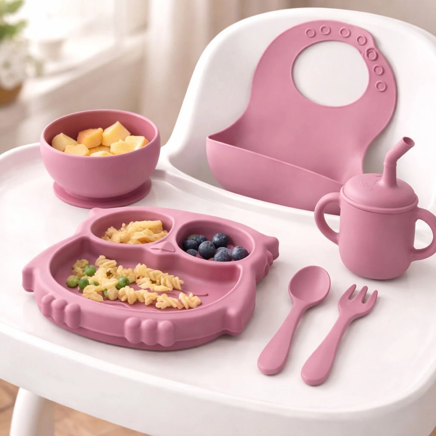 Silicone Baby Feeding Set 6 Pcs