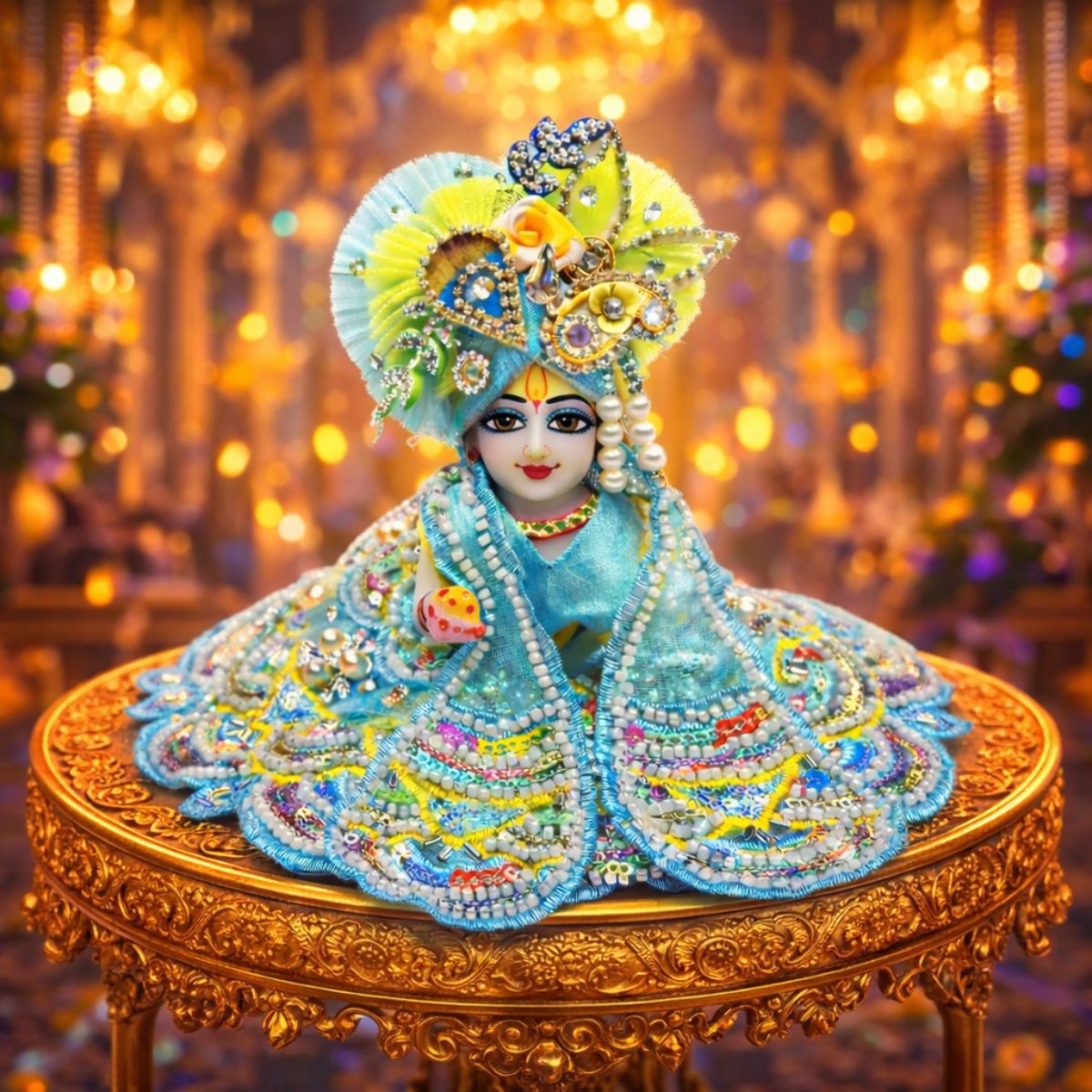 Tiny Shiny Kanha Ji Fancy Dress for Bal Krishna (Size 0 to 6)