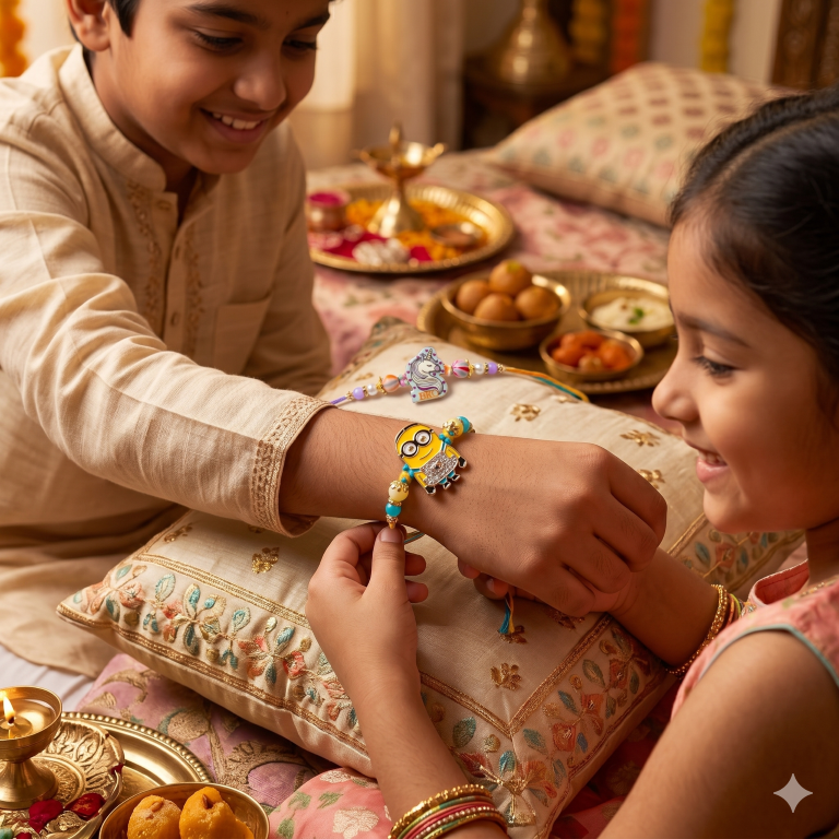 Unicorn & Minion Kids Rakhi Set of 2 Designer Rakhi for Brother