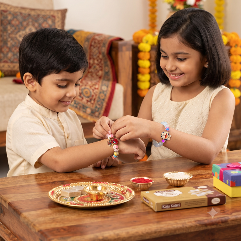 Spider Hero & Doraemon Bracelet Bro Kids Rakhi Set of 2 Designer Rakhi for Brother