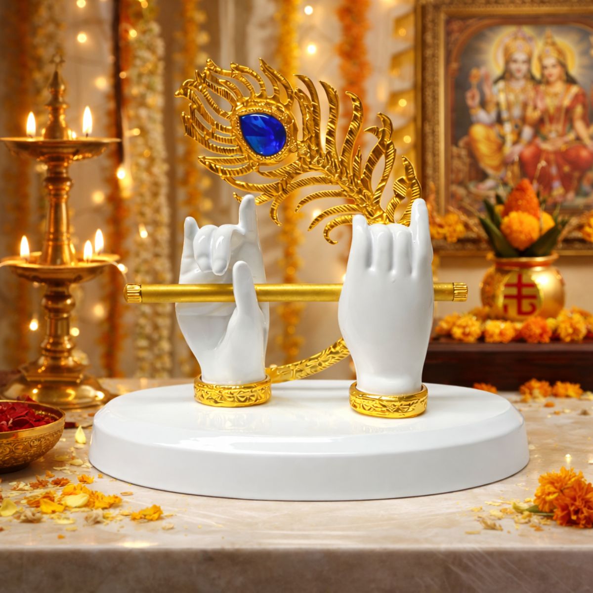 Krishna Flute Hands Idol 11 cm