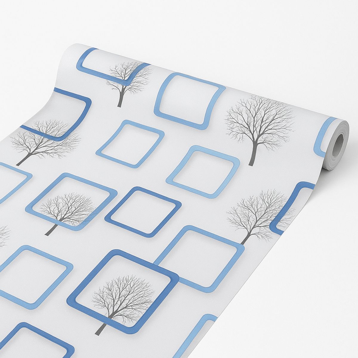 Blue Box Self-Adhesive Wallpaper