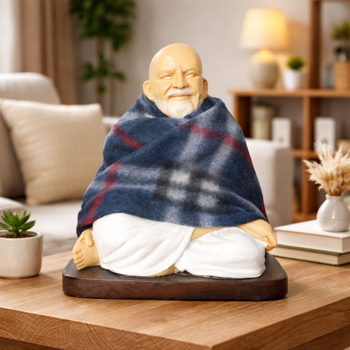 Neem Karoli Baba Sitting Statue 17 cm