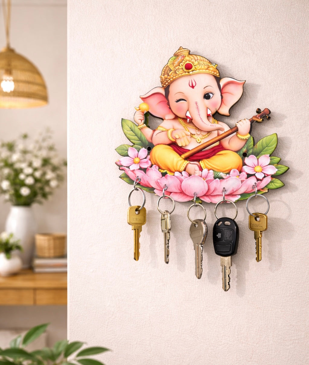 Baby Ganesha Key Holder Wall Stand