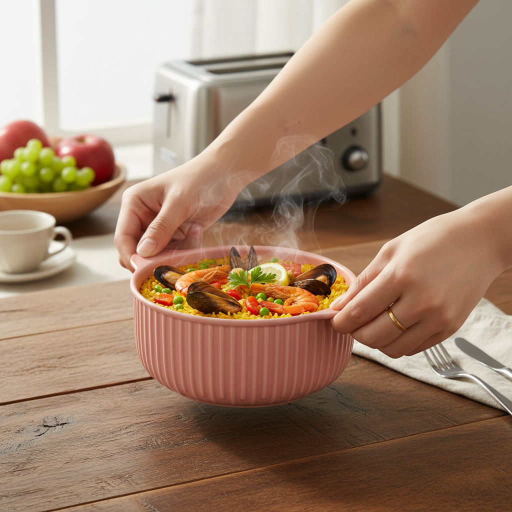 Ceramic Casserole Dish with Lid | Oven Safe, Heat Resistant Cookware | Durable Serving Bowl with Handles | Ideal for Cooking, Baking & Serving (Multi Colour)