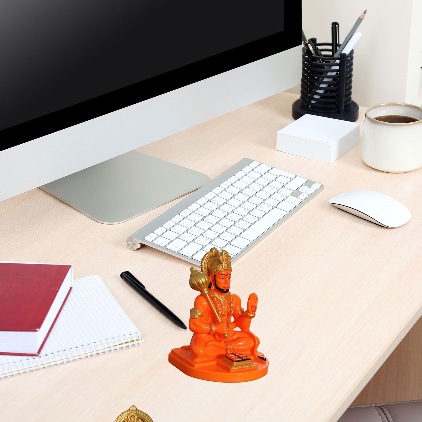Tiny Shiny Hanuman Ji Murti Idol Blessing with Gada
