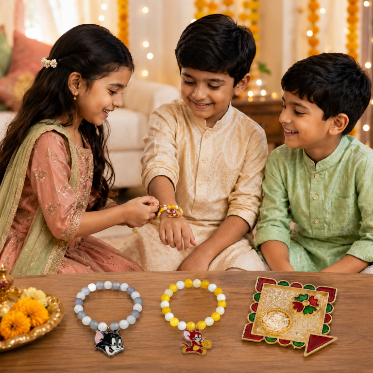 Tom & Jerry Bracelet Bro Kids Rakhi Set of 2 Designer Rakhi for Brother