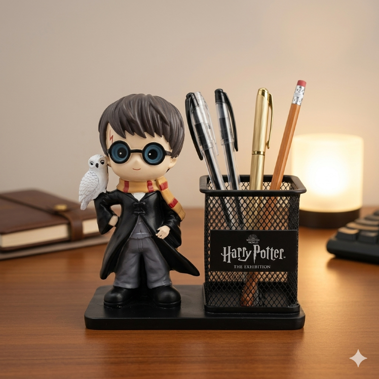 Harry Potter Collectible Harry & Hedwig Figurine Pen Holder